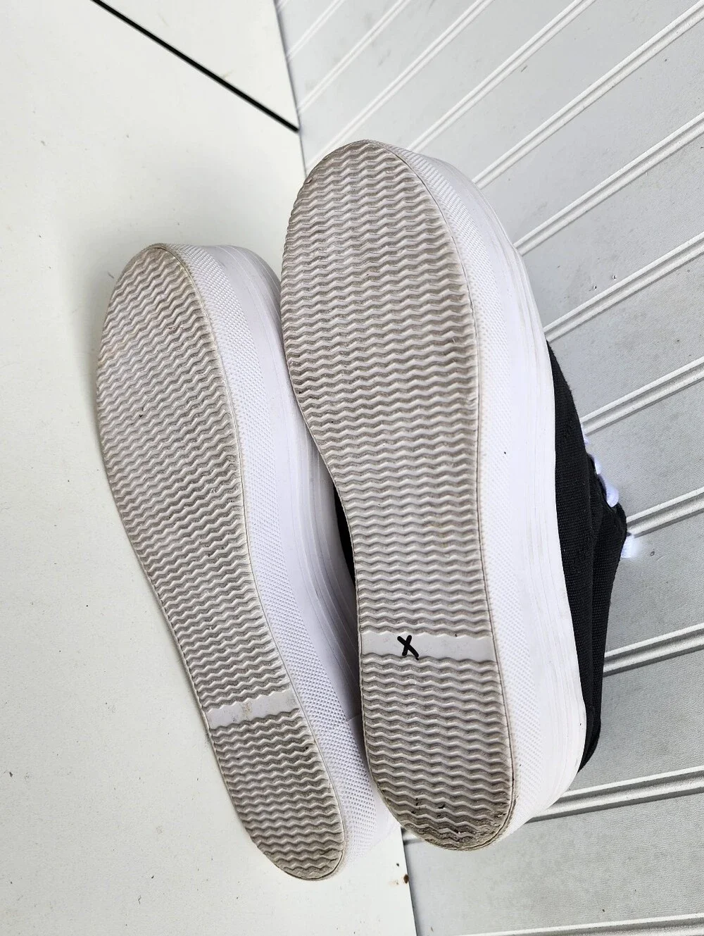 JEFFREY CAMPBELL Shoes Black White Canvas Platform Sneakers EPlay UK9 US 11